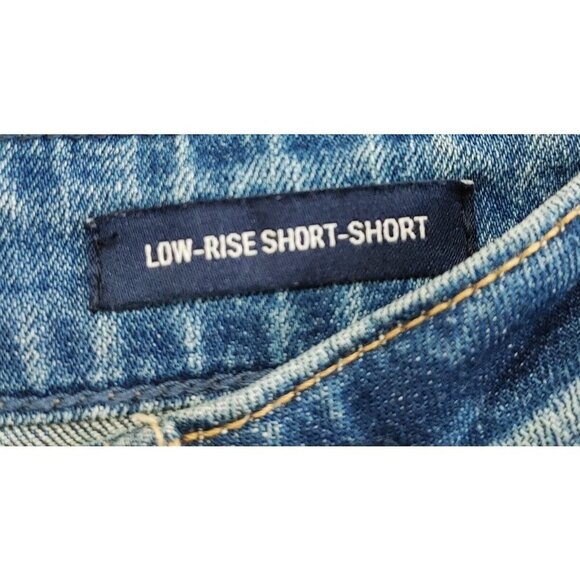 Hollister Size 3 Low  Rise Short Short Denim Shorts Splatter Paint Cut Offs - Picture 3 of 4